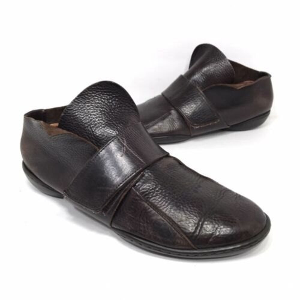 Trippen Mens Leather Strap Shoes Size 40 Brown